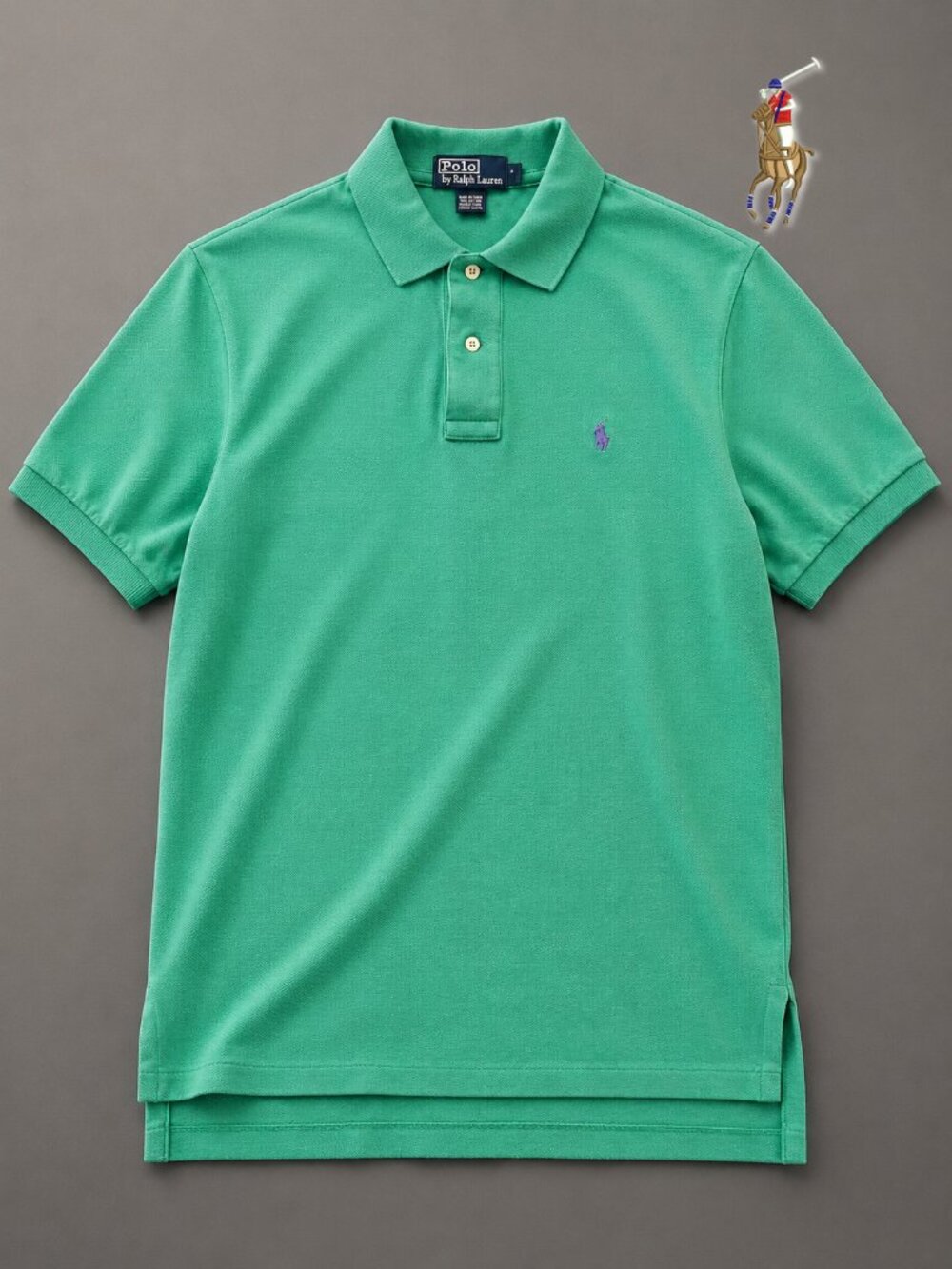 Polo Ralph Lauren Green Cotton Mesh Polo – Men's L